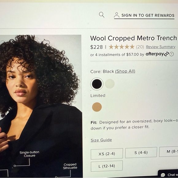 ALO - Wool Cropped Metro Trench - Picture 3 of 5